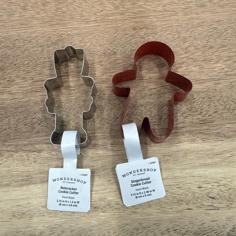 Christmas Cookie Cutter Set Gingerbread Man Nutcracker